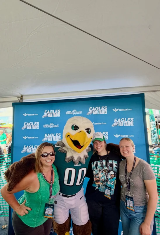ONE GAME DOWN, GO BIRDS! 🦅💚We had a blast at our client @TrueFanTravel’s tailgate today! Great energy and all for a good cause! It’s gonna be a great season, up next Nashville!