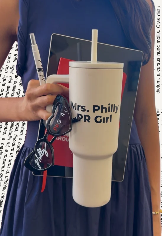 Client calls, PR events, attending news segments..she's got the whole world in her hands!#PhillyPRGirl #Essentials