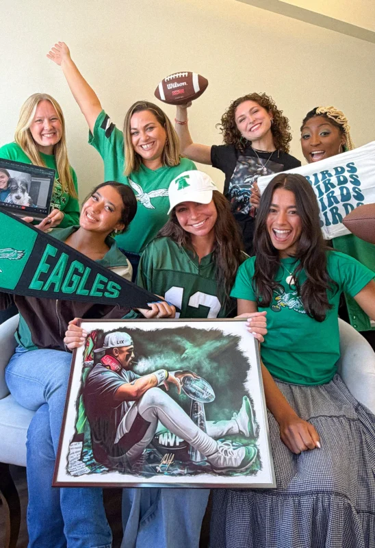 The (bird) gang's all here! We're so excited to watch our beloved Eagles begin their season against the Commanders today. GO BIRDS!! 🦅🏈#Philadelphia #PhillyPRGirl #GoBirds #Eagles